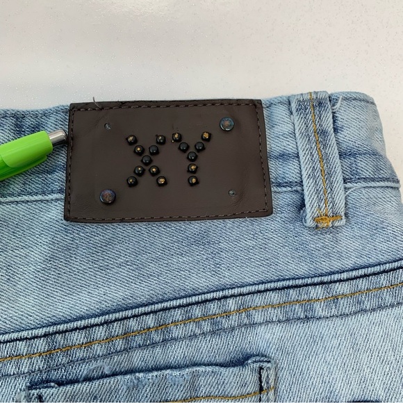 X Ray Jeans Men 38 Blue Light Wash Straight Distress Casual Work Skater 30" - Picture 6 of 11